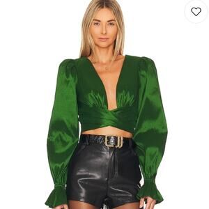 Lovers and Friends Michie Top in Emerald Green XS